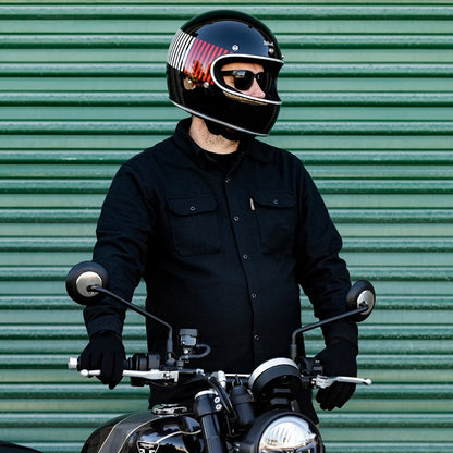 Biltwell ビルトウェル "GRINGO" フルフェイスヘルメット Raceflow Gloss Black / Red / White / Blue【装飾品】