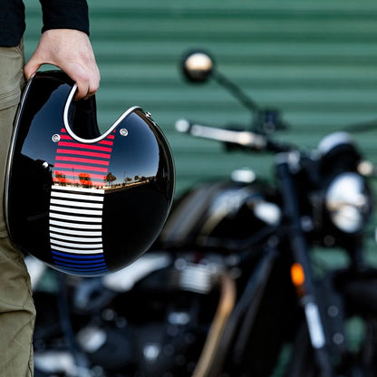 Biltwell ビルトウェル "GRINGO" フルフェイスヘルメット Raceflow Gloss Black / Red / White / Blue【装飾品】