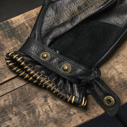 13 1/2 （サーティー アンド ア ハーフ）レザーグローブ "Loud Ride gloves" 【ブラック】
