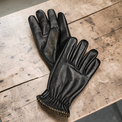 13 1/2 （サーティー アンド ア ハーフ）レザーグローブ "Loud Ride gloves" 【ブラック】