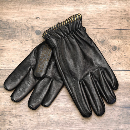 13 1/2 （サーティー アンド ア ハーフ）レザーグローブ "Loud Ride gloves" 【ブラック】