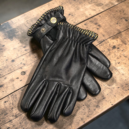 13 1/2 （サーティー アンド ア ハーフ）レザーグローブ "Loud Ride gloves" 【ブラック】