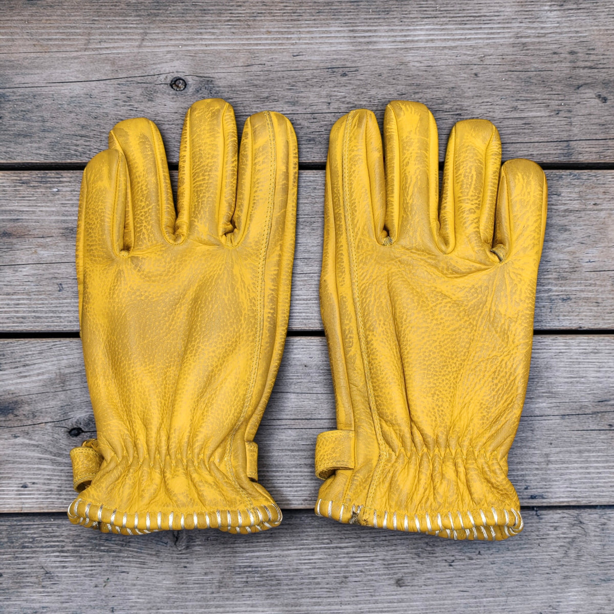 13 1/2 （サーティー アンド ア ハーフ）レザーグローブ "Loud Ride gloves" 【イエロー】