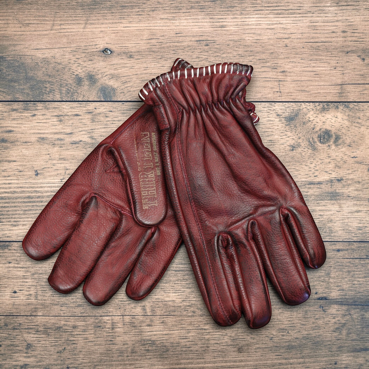 13 1/2 （サーティー アンド ア ハーフ）レザーグローブ "Loud Ride gloves" 【バーガンディー】