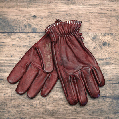 13 1/2 （サーティー アンド ア ハーフ）レザーグローブ "Loud Ride gloves" 【バーガンディー】