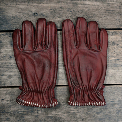 13 1/2 （サーティー アンド ア ハーフ）レザーグローブ "Loud Ride gloves" 【バーガンディー】