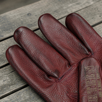 13 1/2 （サーティー アンド ア ハーフ）レザーグローブ "Loud Ride gloves" 【バーガンディー】