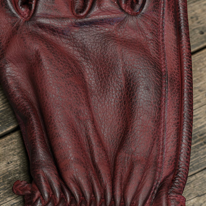 13 1/2 （サーティー アンド ア ハーフ）レザーグローブ "Loud Ride gloves" 【バーガンディー】