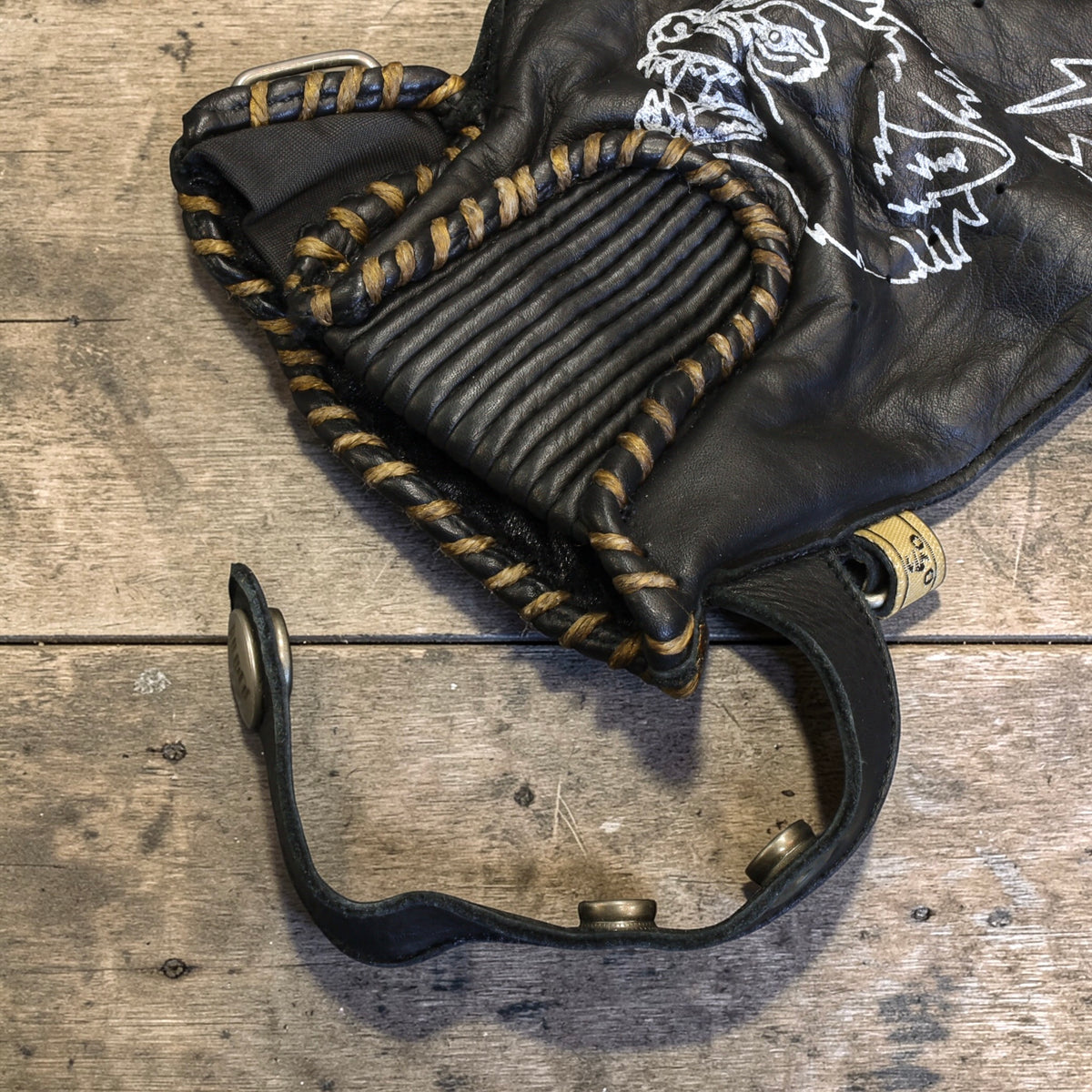 By City バイシティ レザーグローブ "Second Skin Tattoo Gloves" 【ブラック】
