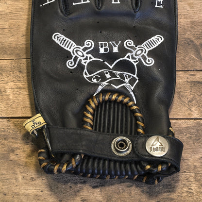 By City バイシティ レザーグローブ "Second Skin Tattoo Gloves" 【ブラック】