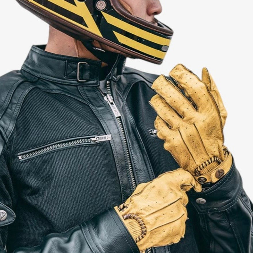 By City バイシティ レザーグローブ "Second Skin Gloves" 【イエロー】