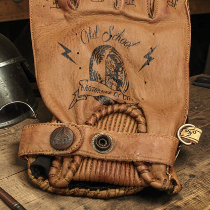 By City バイシティ レザーグローブ "Second Skin Tattoo Gloves" 【ブラウン】