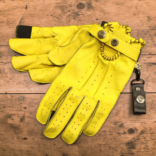By City バイシティ レザーグローブ "Second Skin Gloves" 【イエロー】