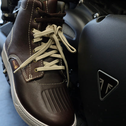 マーリン レザーライディングスニーカー 【ブラウン】 ”Stretton D3O Heritage Trainer"