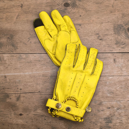 By City バイシティ レザーグローブ "Second Skin Gloves" 【イエロー】