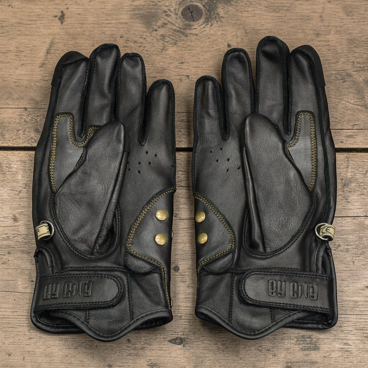 By City バイシティ レザーグローブ "Thunder gloves" 【ブラック】