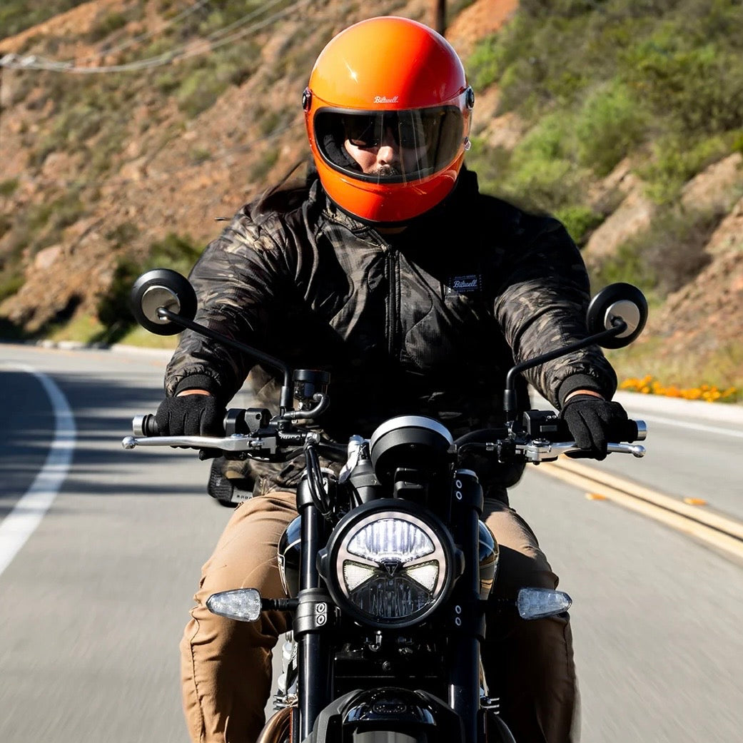 Biltwell ビルトウェル "GRINGO S" フルフェイスヘルメット Gloss Hazard Orange【装飾品】