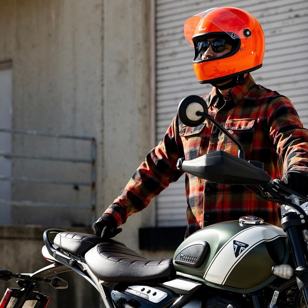 Biltwell ビルトウェル "GRINGO S" フルフェイスヘルメット Gloss Hazard Orange【装飾品】