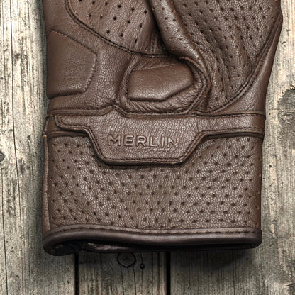 MERLIN マーリン パンチングレザーグローブ ”Legacy Leather D3O Glove” 【ブラウン】