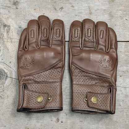 MERLIN マーリン パンチングレザーグローブ ”Legacy Leather D3O Glove” 【ブラウン】