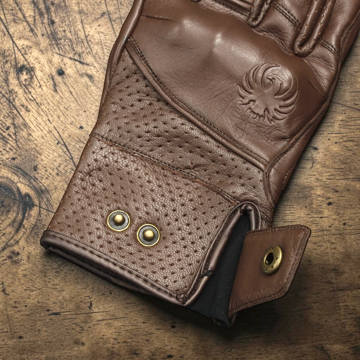 MERLIN マーリン パンチングレザーグローブ ”Legacy Leather D3O Glove” 【ブラウン】