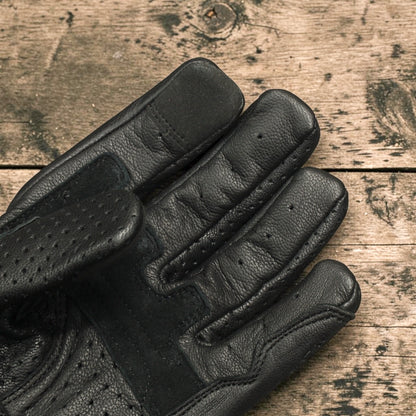 MERLIN マーリン パンチングレザーグローブ ”Legacy Leather D3O Glove” 【ブラック】