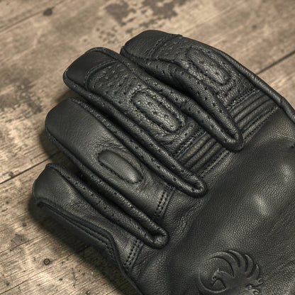 MERLIN マーリン パンチングレザーグローブ ”Legacy Leather D3O Glove” 【ブラック】