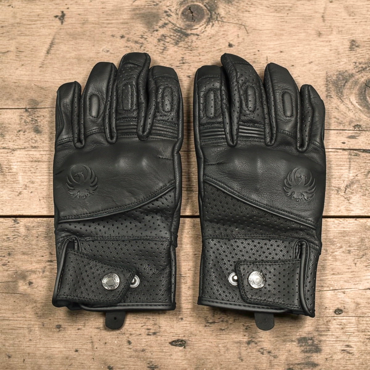 MERLIN マーリン パンチングレザーグローブ ”Legacy Leather D3O Glove” 【ブラック】