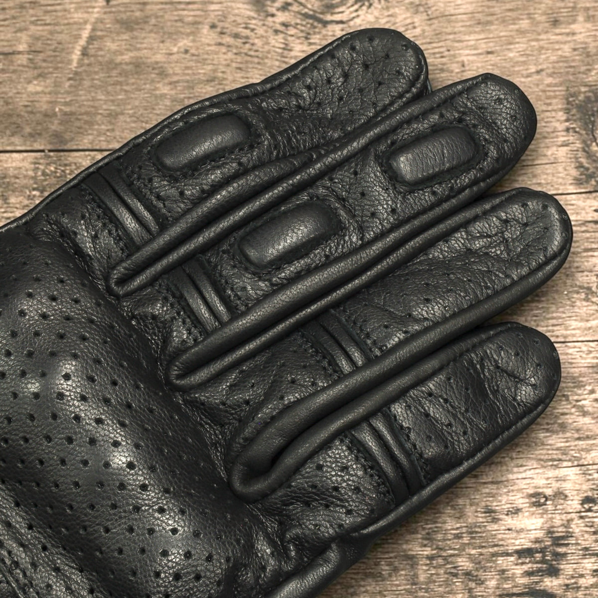 MERLIN マーリン パンチングレザーグローブ "CLANSTONE D3O LETHER GLOVE" 【ブラック】