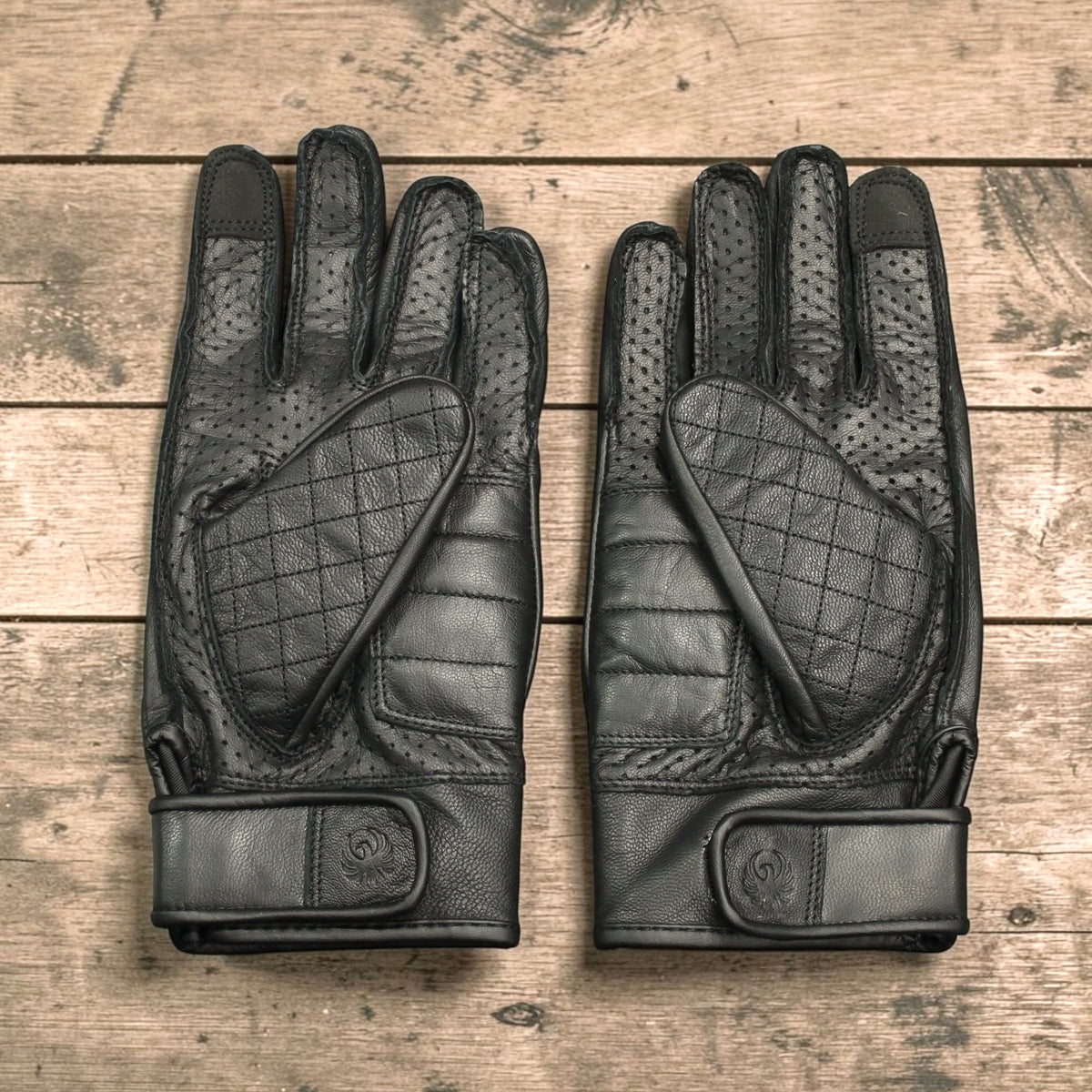 MERLIN マーリン パンチングレザーグローブ "CLANSTONE D3O LETHER GLOVE" 【ブラック】