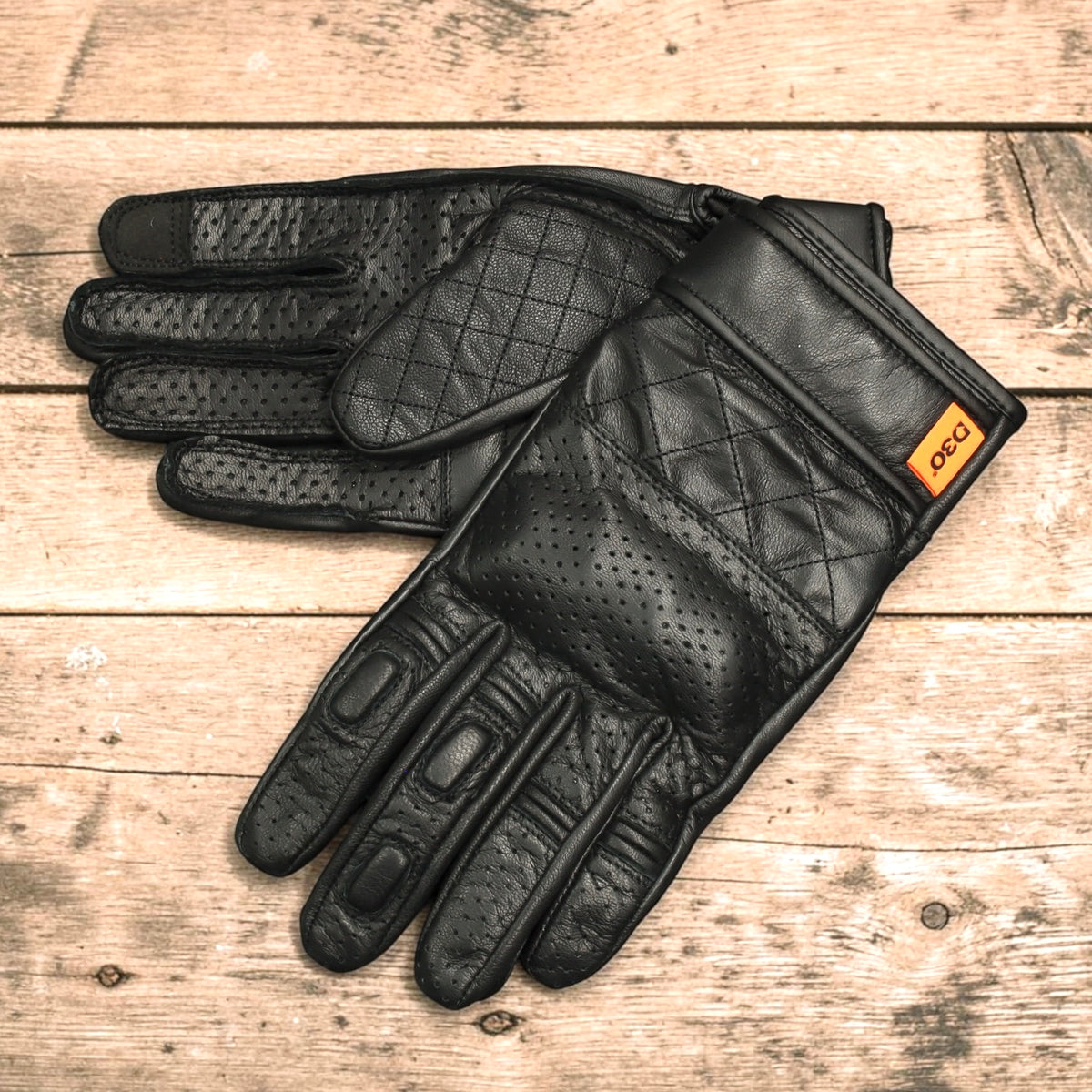 MERLIN マーリン パンチングレザーグローブ "CLANSTONE D3O LETHER GLOVE" 【ブラック】