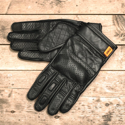 MERLIN マーリン パンチングレザーグローブ "CLANSTONE D3O LETHER GLOVE" 【ブラック】