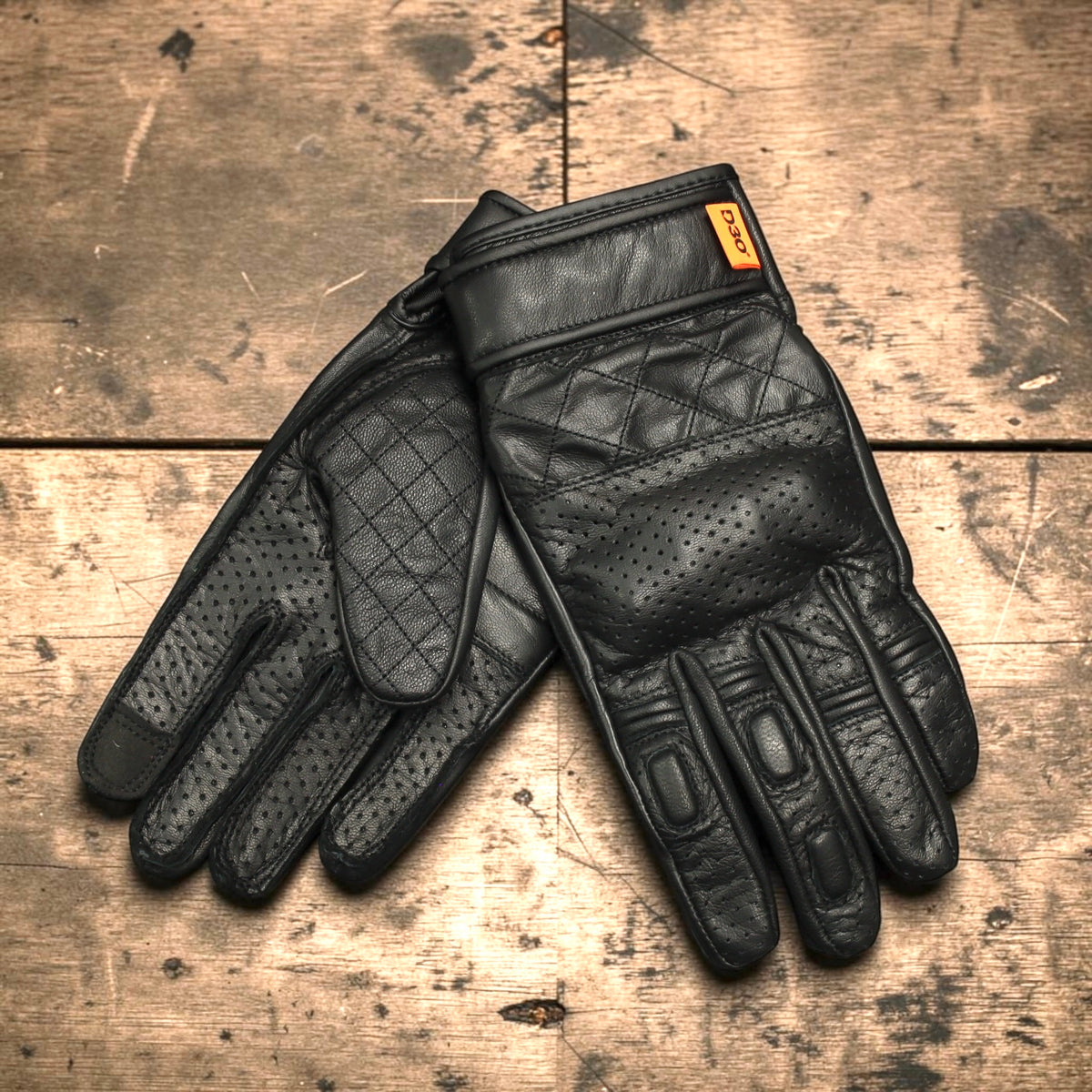 MERLIN マーリン パンチングレザーグローブ "CLANSTONE D3O LETHER GLOVE" 【ブラック】