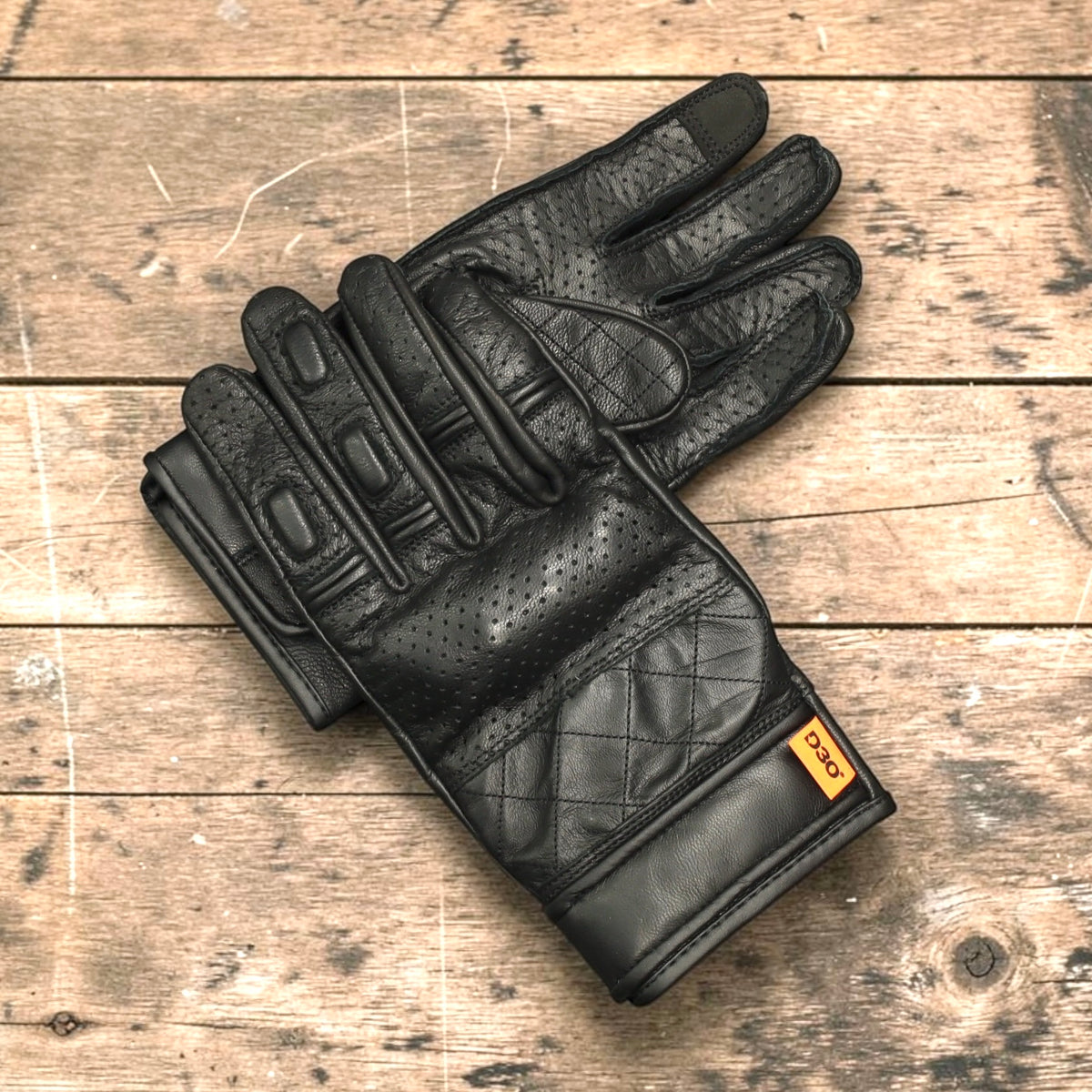 MERLIN マーリン パンチングレザーグローブ "CLANSTONE D3O LETHER GLOVE" 【ブラック】