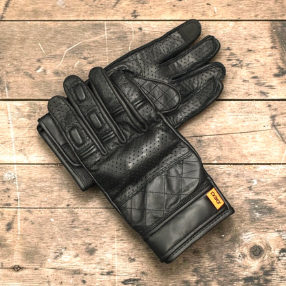 MERLIN マーリン パンチングレザーグローブ "CLANSTONE D3O LETHER GLOVE" 【ブラック】