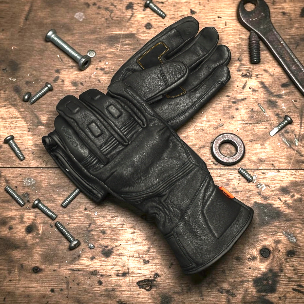 MERLIN （マーリン）防寒最強 防水レザーグローブ "Calton CE2 D3O Waterproof Leather Glove" 【ブラック】