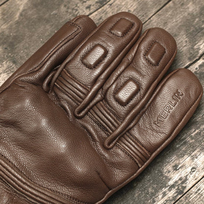 MERLIN （マーリン）防寒最強 防水レザーグローブ "Calton CE2 D3O Waterproof Leather Glove" 【ブラウン】