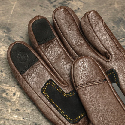 MERLIN （マーリン）防寒最強 防水レザーグローブ "Calton CE2 D3O Waterproof Leather Glove" 【ブラウン】