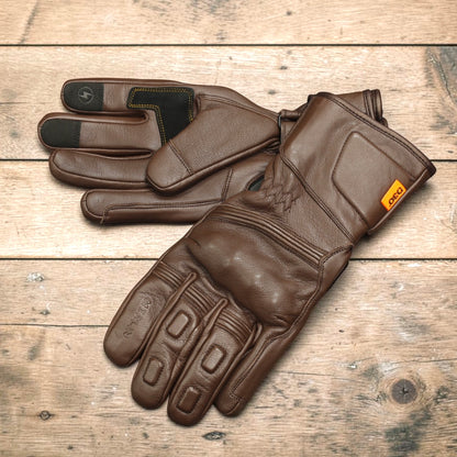 MERLIN （マーリン）防寒最強 防水レザーグローブ "Calton CE2 D3O Waterproof Leather Glove" 【ブラウン】
