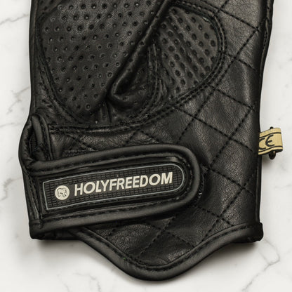 HOLYFREEDOM ホーリーフリーダム パンチングレザーグローブ "BULLIT LINGOTTO GLOVES" 【ゴールド】