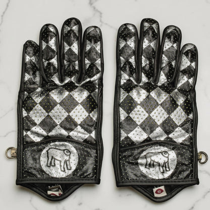 HOLYFREEDOM ホーリーフリーダム パンチングレザーグローブ "BULLIT TOTEM GLOVES" 【シルバー】
