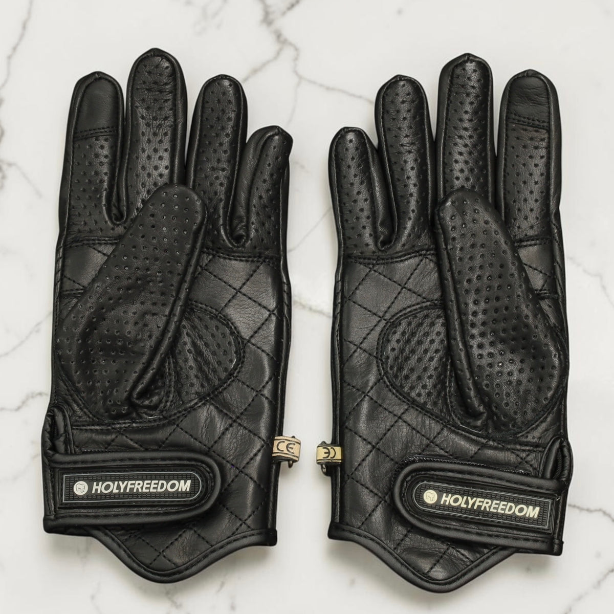HOLYFREEDOM ホーリーフリーダム パンチングレザーグローブ "BULLIT TOTEM GLOVES" 【シルバー】