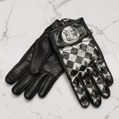 HOLYFREEDOM ホーリーフリーダム パンチングレザーグローブ "BULLIT TOTEM GLOVES" 【シルバー】