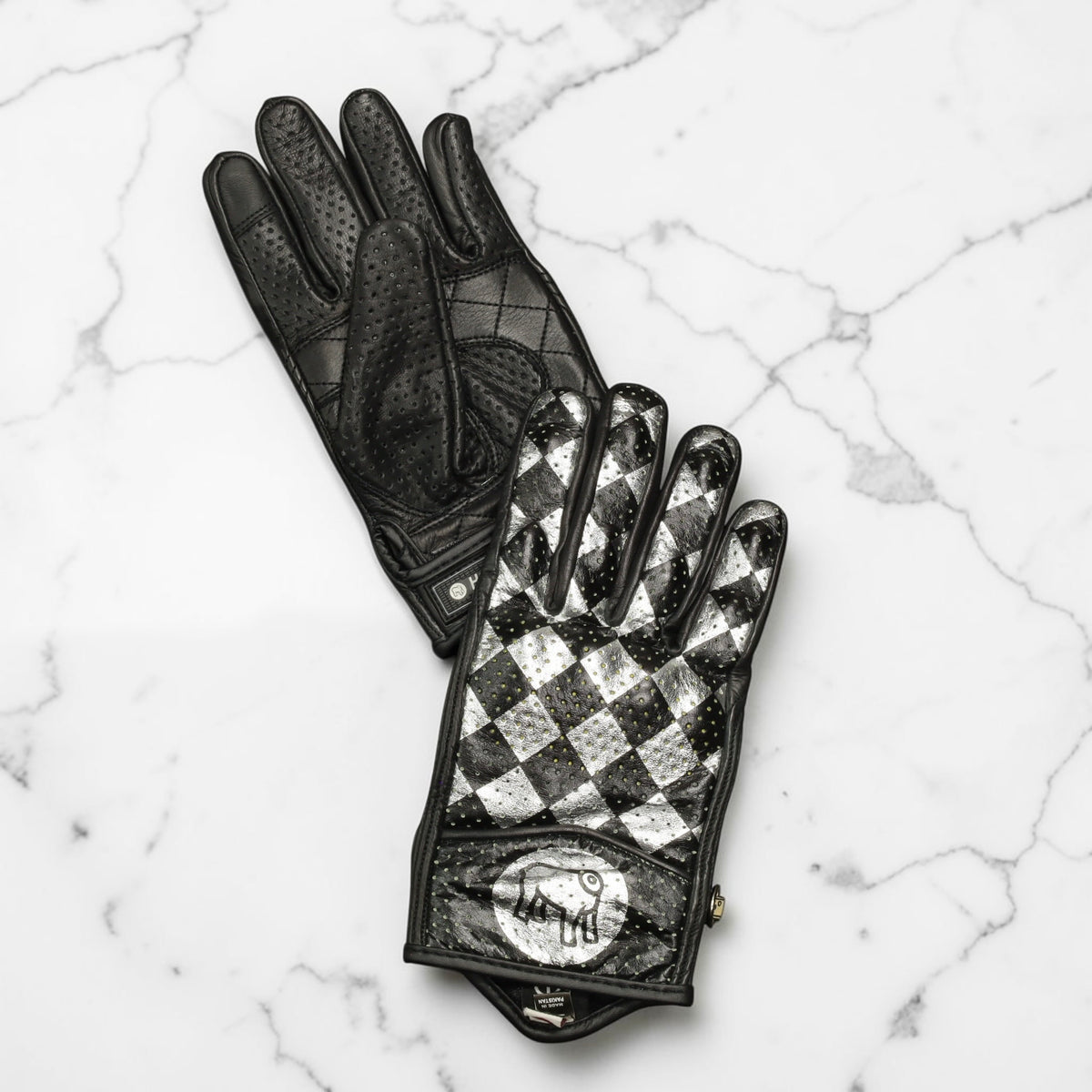 HOLYFREEDOM ホーリーフリーダム パンチングレザーグローブ "BULLIT TOTEM GLOVES" 【シルバー】