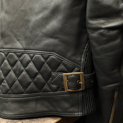 MERLIN マーリン レザージャケット "CHESTER CAFE D3O LEATHER JACKET" 【ブラック】ワックス加工牛革