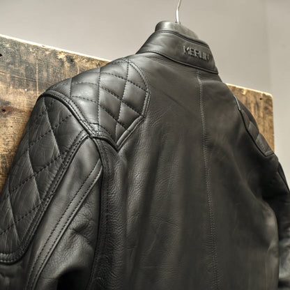 MERLIN マーリン レザージャケット "CHESTER CAFE D3O LEATHER JACKET" 【ブラック】ワックス加工牛革