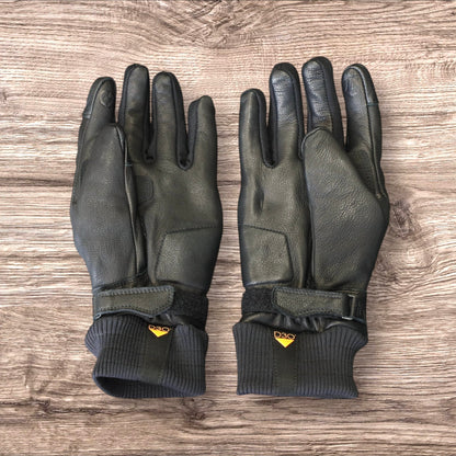 秋冬向け 防水レザーグローブ "Nelson D3O Hydro Glove" 【ブラック】