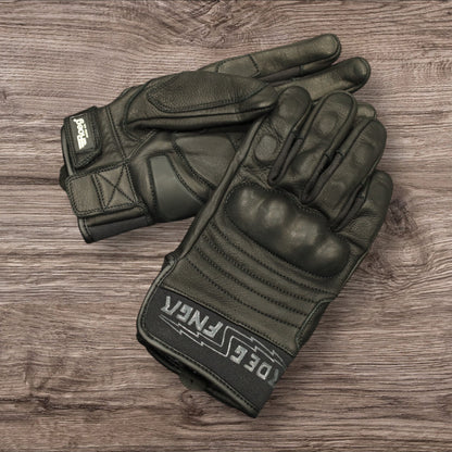 Roeg ローグ オールレザーグローブ　”FNGR all-leather glove” 【ブラック】