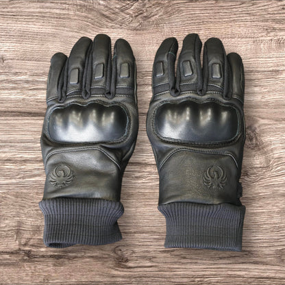 秋冬向け 防水レザーグローブ "Nelson D3O Hydro Glove" 【ブラック】