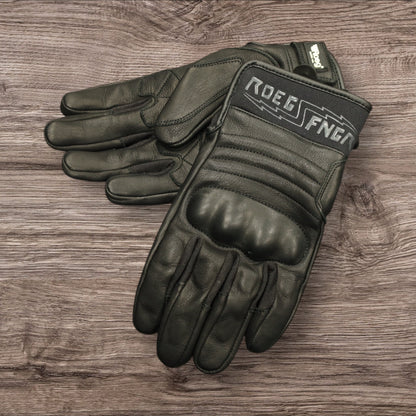 Roeg ローグ オールレザーグローブ　”FNGR all-leather glove” 【ブラック】